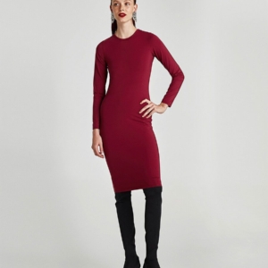 Ribbed High Neck Sweater